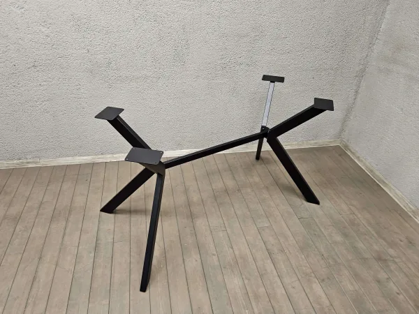 musa-table-legs-11 Black powder-coated metal table legs for minimalist interiors