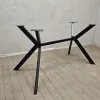 musa-table-legs-16 Minimalist black steel table base with four angled legs for furniture design