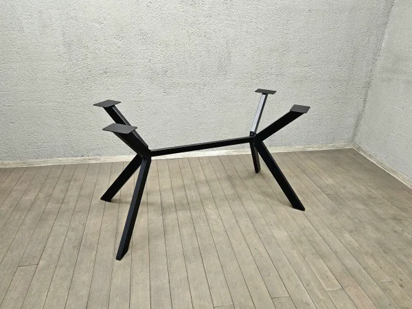 musa-table-legs-17 Steel table frame with angled legs for contemporary wooden tabletop