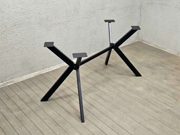 musa-table-legs-18 Modern black metal table legs in industrial style for dining table