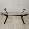 musa-table-legs-3 Industrial X-shaped table legs with matte black coating