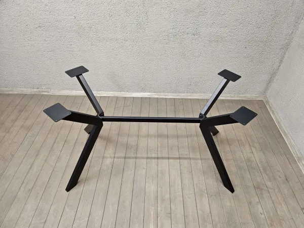 musa-table-legs-3 Industrial X-shaped table legs with matte black coating
