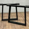 A-shaped metal table legs
